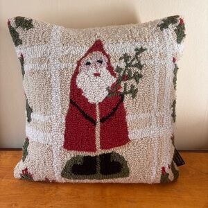 Chandler 4 Corners Laura Megroz Wool Santa Holiday Christmas Pillow
